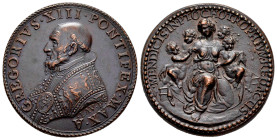 Vatican. Gregorius XIII. Medal. (1572-1585). Ae. 19,23 g. 32 mm. Posthumous coinage. XF. Est...35,00. 

Spanish Description: Vaticano. Gregorio XIII...