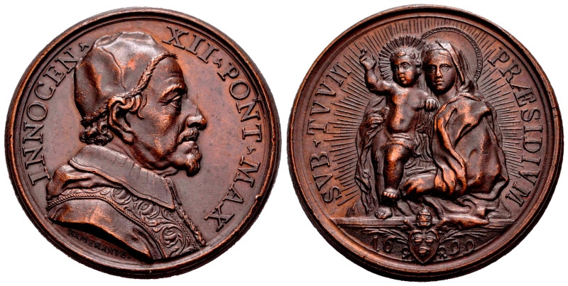 Vatican. Innocencius XII. Medal. 1699. (Lincoln-Spink-1572). Ae. 32,73 g. 38 mm....