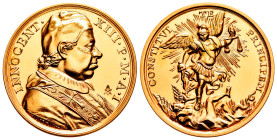 Vatican. Innocencius XIII. Medal. (1721) Anno 1. 14,08 g. ·30 mm. Posthumous strike Giovanni Hamerani. Gold-plated metal. AU. Est...35,00. 

Spanish...