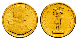 Vatican. Joannes XXIII. Medal. 1958-1963. Rome. Rev.: Pastor Bonus. Au. 0,33 g. 10 mm. Mint state. Est...25,00. 

Spanish Description: Vaticano. Jua...