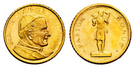 Vatican. Joannes Paulus II. Medal. 1978-2005. Rome. Rev.: Pastor Bonus. Au. 0,33 g. 10 mm. Mint state. Est...25,00. 

Spanish Description: Vaticano....