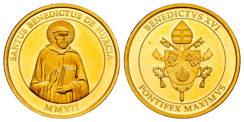 Vatican. Benedictus XVI. Medal. 2007. Au. 3,54 g. 21 mm. PROOF. Est...200,00. 
...