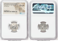 MACEDONIAN KINGDOM. Alexander III the Great (336-323 BC). AR drachm (17mm, 12h). NGC Choice VF. Lifetime issue of Miletus, ca. 325-323 BC. Head of Her...