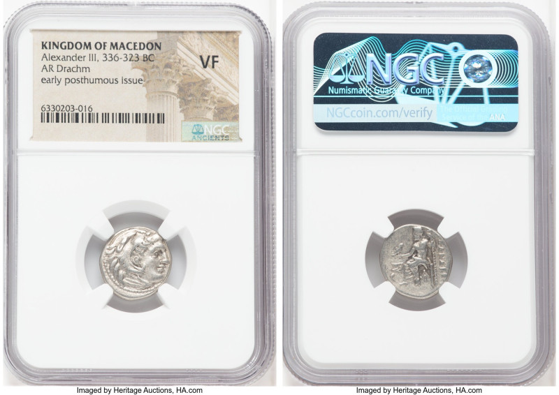 MACEDONIAN KINGDOM. Alexander III the Great (336-323 BC). AR drachm (17mm, 12h)....