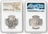 THRACIAN KINGDOM. Lysimachus (305-281 BC). AR tetradrachm (30mm, 11h). NGC Choice Fine. Posthumous issue in the name and type of Lysimachus of Cius, B...