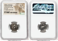 IONIA. Ephesus. Ca. 2nd century BC. AR drachm (18mm, 4.15 gm, 11h). NGC Choice VF 5/5 - 4/5. Antiphilus, magistrate. E-Φ, bee with straight wings seen...