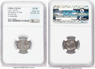 CARIA. Cnidus. Ca. 4th Century BC. AR drachm (18mm, 6.24 gm, 2h). NGC Choice VF 4/5 - 4/5. Ca. 411-394 BC. Forepart of lion right / Head of Aphrodite ...