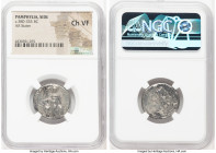 PAMPHYLIA. Side. Ca. 380-333 BC. AR stater (22mm, 11h). NGC Choice VF. Athena standing left, Nike right in right hand, left hand on grounded shield; p...