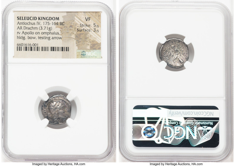 SELEUCID KINGDOM. Antiochus IV Epiphanes (175-164 BC). AR drachm (16mm, 3.71 gm,...