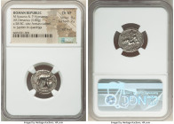 M. Aemilius Scaurus and P. Plautius Hypsaeus (ca. 58 BC). AR denarius (18mm, 3.80 gm, 5h). NGC Choice VF 4/5 - 2/5, test mark. Rome. M•SCAVR / AED•CVR...