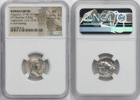 Augustus (27 BC-AD 14). AR denarius (18mm, 3.87 gm, 2h). NGC AU 4/5 - 3/5. Lugdunum, ca. 15-13 BC. AVGVSTVS-DIVI•F, bare head of Augustus right / IMP•...