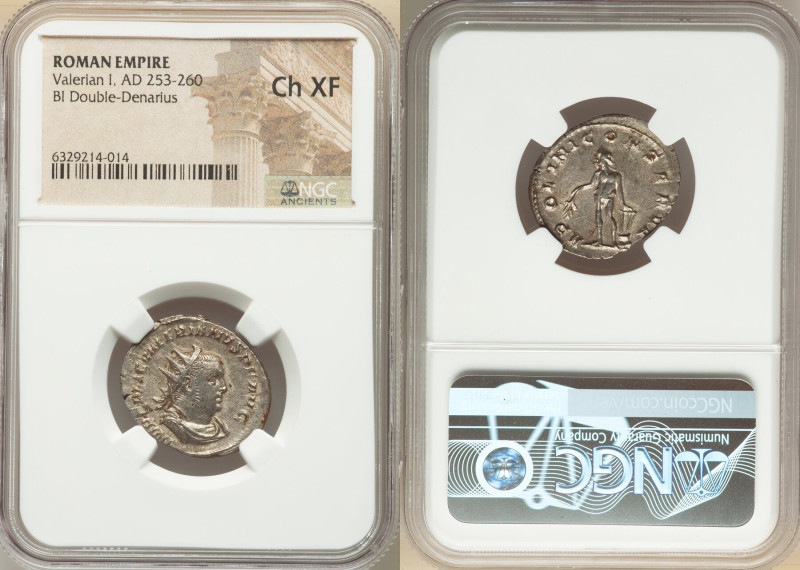 Valerian I (AD 253-260). BI antoninianus (22mm, 6h). NGC Choice XF. Rome. IMP C ...