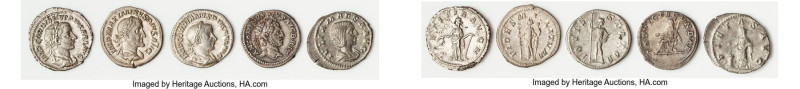 ANCIENT LOTS. Roman Imperial. Lot of five (5) AR denarii. Fine-XF. Includes: Fiv...