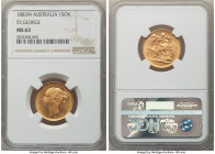 Victoria gold "St. George" Sovereign 1883-M MS63 NGC, Melbourne mint, KM7. 

HID09801242017

© 2022 Heritage Auctions | All Rights Reserved