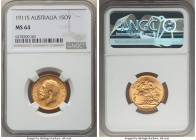 George V gold Sovereign 1911-S MS64 NGC, Sydney mint, KM29, S-4003. 

HID09801242017

© 2022 Heritage Auctions | All Rights Reserved