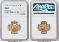 George V gold Sovereign 1930-P MS64 NGC, Perth mint, KM32, S-4002. Muted luster with an underlying glow. 

HID09801242017

© 2022 Heritage Auctions | ...