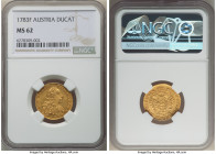 Joseph II gold Ducat 1783-F MS62 NGC, Hall mint, KM1874, Fr-435. Mintage 3,989. Beautiful mint mirrored surfaces with minor field scratches. 

HID0980...