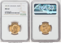 George V gold Sovereign 1917-C MS62 NGC, Ottawa mint, KM20, S-3997. 

HID09801242017

© 2022 Heritage Auctions | All Rights Reserved