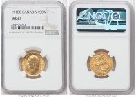 George V gold Sovereign 1918-C MS63 NGC, Ottawa mint, KM20, S-3997. 

HID09801242017

© 2022 Heritage Auctions | All Rights Reserved