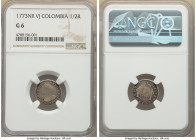 Charles III 1/2 Real 1773 NR-VJ G6 NGC, Nuevo Reino mint, KM45.1. 

HID09801242017

© 2022 Heritage Auctions | All Rights Reserved