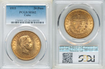 Republic gold 20 Pesos 1915 MS62 PCGS, Philadelphia mint, KM21, Fr-1. One year type. 

HID09801242017

© 2022 Heritage Auctions | All Rights Reserved