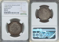 Burgundy silver Jeton 1752-Dated MS62 NGC, Feudardent-9852. Bust Louis XV laureate right / Crowned arms. 

HID09801242017

© 2022 Heritage Auctions | ...