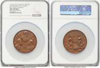 Prussia. Wilhelm II bronze "Kiel Canal Opening" Medal 1895-Dated UNC Details (Obverse Scratched) Brown NGC, Marienburg-7012. By E. Herter and O. Schul...