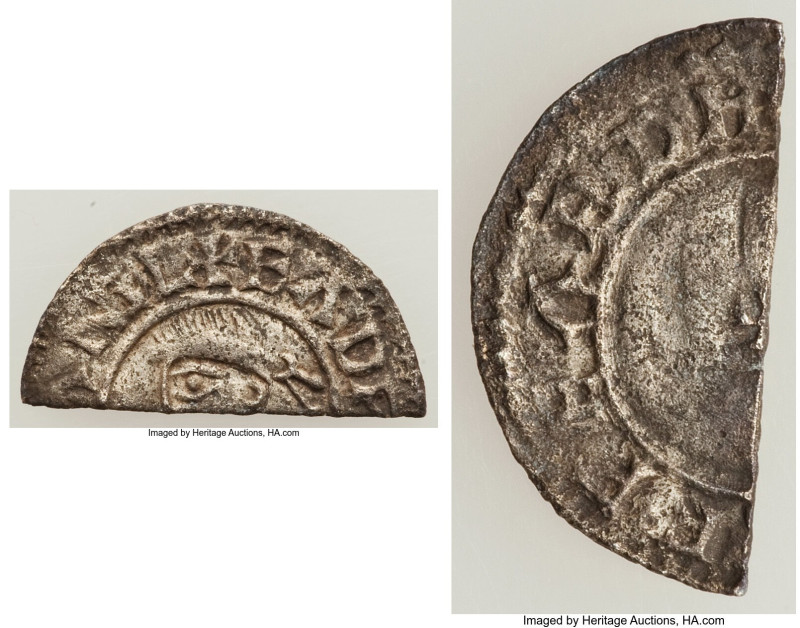 Kings of All England. Edward the Martyr Cut 1/2 Penny ND (975-978) Fine, London ...