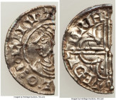 Kings of All England. Cnut (1016-1035) Cut 1/2 Penny ND (c. 1017-1023) XF, Ipswich mint, Aethelbnht as moneyer, Quatrefoil type, S-1157, 0.50gm. Inclu...