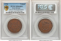 Buckinghamshire Token 1794 MS64 Brown PCGS, D&H-25. 

HID09801242017

© 2022 Heritage Auctions | All Rights Reserved