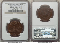 Yorkshire. Bedale 1/2 Penny Token 1792 MS63 Brown NGC, D&H-9C. Plain edge. 

HID09801242017

© 2022 Heritage Auctions | All Rights Reserved