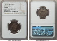 George IV "Bare Head" Shilling 1825 MS64 NGC, KM694, S-3812, ESC-1254, Bull-2405. First year of type. 

HID09801242017

© 2022 Heritage Auctions | All...
