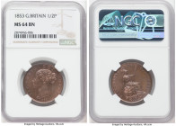 Victoria 1/2 Penny 1853 MS64 Brown NGC, KM726, S-3949. 

HID09801242017

© 2022 Heritage Auctions | All Rights Reserved