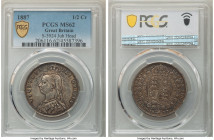 Victoria 1/2 Crown 1887 MS62 PCGS, KM764, S-3924. Jubilee Head. 

HID09801242017

© 2022 Heritage Auctions | All Rights Reserved