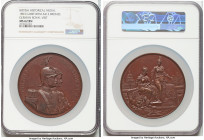 Victoria bronze "German Royal Visit" Medal 1893 MS62 Brown NGC, BHM-3412, Eimer-1768. By Elkington & Co. Emperor Wilhelm II Visit to City of London. J...
