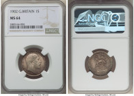 Edward VII Pair of Certified Assorted Issues 1902 NGC, 1) Shilling 1902 -MS64 2) Penny 1902 - MS64 Red and Brown. High sea level variety. 

HID0980124...