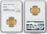 George I gold 20 Drachmai 1884-A MS62 NGC, Paris mint, KM56, Fr-18. One year type. 

HID09801242017

© 2022 Heritage Auctions | All Rights Reserved