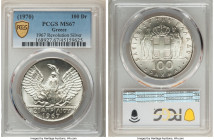 Constantine II "1967 Revolution" 100 Drachmai ND (1970) MS67 PCGS, KM94. 

HID09801242017

© 2022 Heritage Auctions | All Rights Reserved