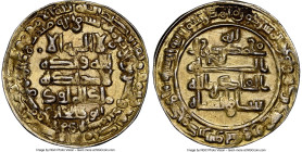 Buwayhid. 'Imad Al-Din Abu Kalijar (AH 415-440 / AD 1024/1049) gold Dinar AH 421 (1030/1031) UNC Details (Cleaned) NGC, al-Ahwaz mint, A-B1584. 3.91gm...