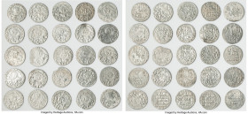 Seljuqs of Rum. Kaykhusraw II 25-Piece Lot of Uncertified "Lion and Sun" Dirhams (AH 634-644 / AD 1236-1245) VF, A-1218. Average size 22.3mm. Average ...