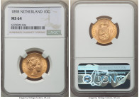 Wilhelmina gold 10 Gulden 1898 MS64 NGC, Utrecht mint, KM124. Fr-348. 

HID09801242017

© 2022 Heritage Auctions | All Rights Reserved