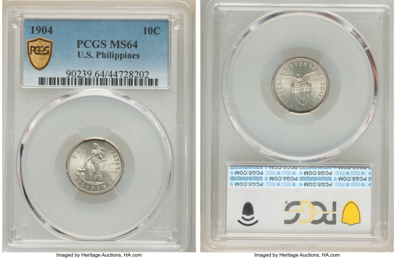 USA Administration 10 Centavos 1904 MS64 PCGS, KM165. 

HID09801242017

© 2022 H...