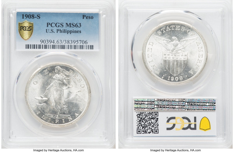 USA Administration Peso 1908-S MS63 PCGS, San Francisco mint, KM172. 

HID098012...