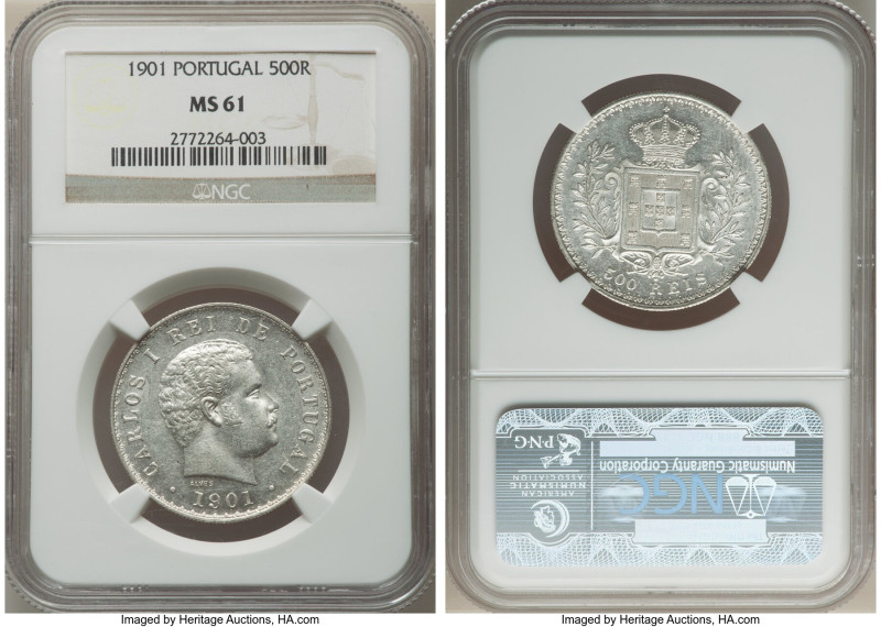 Carlos I 500 Reales 1901 MS61 NGC, KM535. 

HID09801242017

© 2022 Heritage Auct...