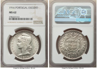 Republic 4-Piece Lot of Certified Assorted Issues NGC, 1) Escudo 1916, MS62 2) 50 Centavos 1916, MS64+ 3) 20 Centavos 1916, MS63 4) 10 Centavos 1915, ...