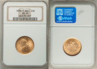 Oscar II gold 20 Kronor 1878/7-EB MS65 NGC, Stockholm mint, KM748, Fr-93a. Sharp overdate. 

HID09801242017

© 2022 Heritage Auctions | All Rights Res...