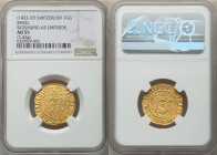 Basel. City gold Goldgulden ND (1433-1437) AU55 NGC, Fr-4. 3.42gm, With titles of Emperor Sigismund. 

HID09801242017

© 2022 Heritage Auctions | All ...