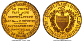 Vaud. Expulsion of the Jesuits brass Specimen Medal 1845 SP65 PCGS, SM-1413. CUIVRE on edge. 

HID09801242017

© 2022 Heritage Auctions | All Rights R...