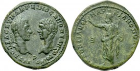 MOESIA INFERIOR. Marcianopolis. Macrinus with Diadumenian (217-218). Ae Pentassarion. Pontianus, legatus consularis.