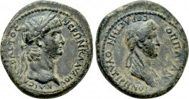 LYDIA. Thyatira. Nero with Poppaea (54-68). Ae.